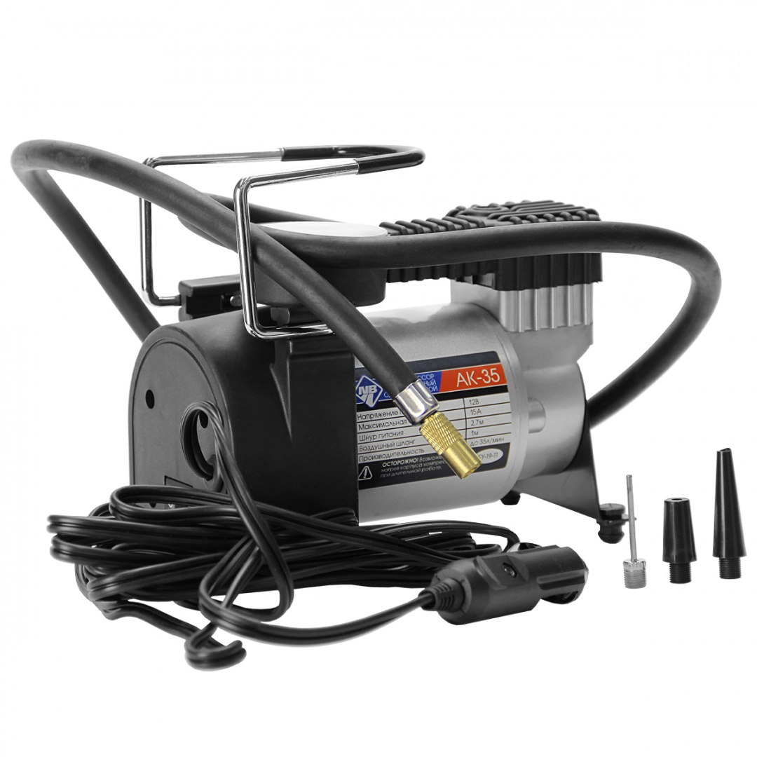 Компрессор "Nova Bright" АК-35, 35 л/мин., 150 PSI, 12В, металлический корпус, пластиковый кейс