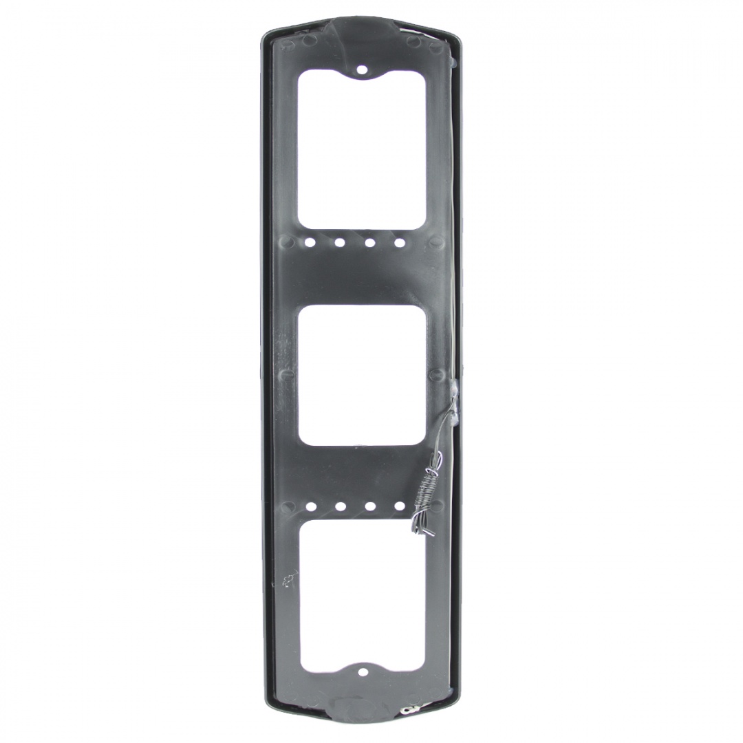 Рамка номерного знака с освещением боковым "капля" (чёрная) 