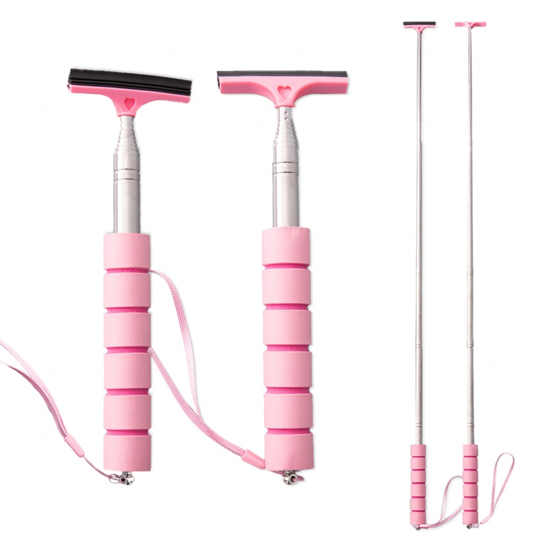 Водосгон "Li-Sa" "Т"-образный, лезвие - 6,5см, телескопическая поролоновая ручка 21,5-97,5см, розовый (LS286/2)