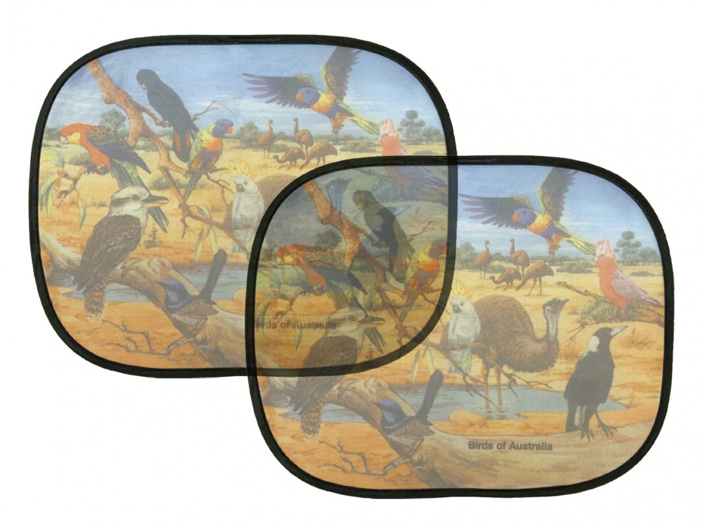 Штора солнцезащитная "Nova Bright" на присосках, для боковых стекол, с рисунком, 44х36см (2шт)